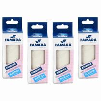 Kit 4 Atadura Elástica 10cm x 1,30m Alta compressão Famara Natural Ortopedia Enfermagem Faixa Anti Varizes