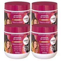 Kit 4 Ativadores De Cachos Salon Line Reconstrução 500g Kit 4 Ativadores De Cachos Salon Line Reconstrução 500g