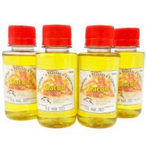 Kit 4 Atrativo Essência Pesca Isca Bacon Tambas Tilapia Pacu