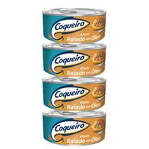 Kit 4 atum coqueiro ralado em óleo 170g