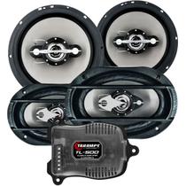 Kit 4 Auto Falante 280w Leson 6 + 6x9 + Módulo Taramps Tl500 Kit 4 Auto Falante 280w Leson 6 + 6x9 + Módulo Taramps Tl500