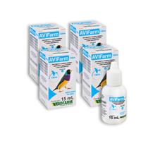 Kit 4 AviFarm Cálcio 15ML Suplemento Vitaminico BioFarm
