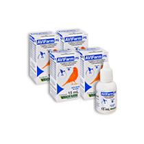 Kit 4 AviFarm PS Suplemento Vitamínico 15ml Aves BioForm