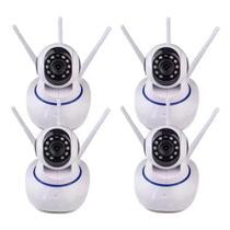 kit 4 Babá Eletrônica Câmera Wi-fi Full HD 1080p Visão Noturna C/microfone S/fio Grava em nuvem