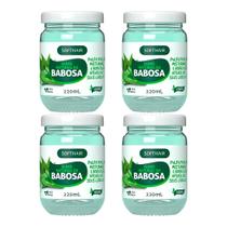 Kit 4 Babosa para o Cabelo Hidratação Sumo Natural Polpa Anti Queda 220ml Soft Hair Kit 4 Babosa para o Cabelo Hidratação Sumo Natural Polpa Anti Queda 220ml Soft Hair