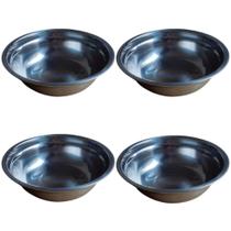 Kit 4 Bacia Tigela Em Inox 19 cm Capacidade Para 800 ml