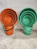 Kit 4 Bacias + 1 Balde