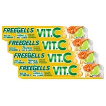 Kit 4 Bala Freegells Vit C Própolis Mel e Limão Drops 27,9g