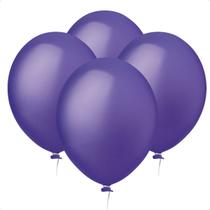 Kit 4 Balão Violeta 9 Liso Para Festa Pacote 50 Und