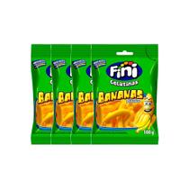 Kit 4 Balas de Gelatina Fini Banana 100g