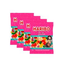 Kit 4 Balas de Gelatina Haribo Barbie com Ursinhos de Ouro 80g