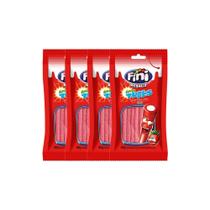 Kit 4 Balas Fini Tubinho de Morango Cítrico 80g