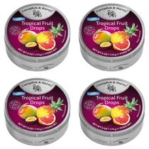 Kit 4 Balas Frutas Zero Açucar Tropical Fruit Cavendish 175G