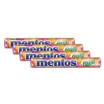 Kit 4 Balas Mastigáveis Mentos Fruit 38g