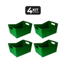 Kit 4 balde de gelo quadrado verde 10 l - 37,5x25x19 cm Kit 4 balde de gelo quadrado verde 10 l - 37,5x25x19 cm