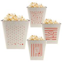 Kit 4 Balde de Pipoca 2,6L Green Palha Colecao AMOR Completa