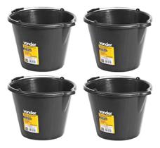 Kit 4 Balde De Plástico Extraforte 12 Litros Vonder Obras Kit 4 Balde De Plástico Extraforte 12 Litros Vonder Obras