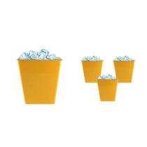 Kit 4 Balde Gelo Fibra Madeira Amarelo 2,6L Kit 4 Balde Gelo Fibra Madeira Amarelo 2,6L