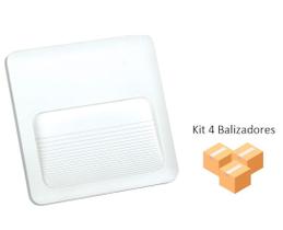 Kit 4 Balizadores Fit 3W 3000K IP65 Branco 4x4