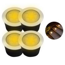 Kit 4 Balizadores Spot Led 5w Ip67 Bivolt Luz Branco Quente