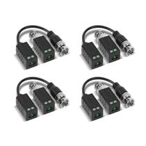 Kit 4 Balun Passivo Intelbras VB 500 P Conector Conversor Vídeo Full HD 4K Câmera Segurança CFTV
