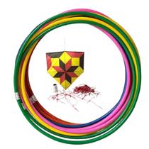 Kit 4 bambolês 60cm + 4 Pipas 45cm + 4 rabiolas + 1 linha