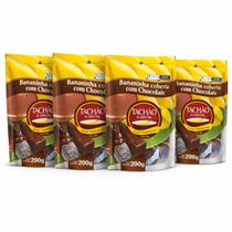 Kit 4 Bananinha coberta c/ Chocolate TACHÃO DE UBATUBA 200g Kit 4 Bananinha coberta c/ Chocolate TACHÃO DE UBATUBA 200g