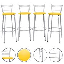 Kit 4 Banco Banqueta Alta Para Cozinha Bar Bistrô Gourmet Balcão Bancada Área Lazer Resistente Itagold Kit 4 Banco Banqueta Alta Para Cozinha Bar Bistrô Gourmet Balcão Bancada Área Lazer Resistente Itagold