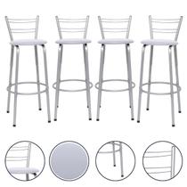 Kit 4 Banco Banqueta Alta Para Cozinha Bar Bistrô Gourmet Balcão Bancada Área Lazer Resistente Itagold
