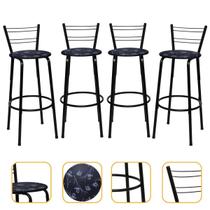 Kit 4 Banco Banquetas Alta Banco Para Cozinha Bar Balcão Bistro Bancada Area Gourmet Lazer Itagold