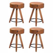 Kit 4 Bancos/Banquetas Estofadas Baixas Confortáveis Sala Cozinha Pés Palito Paris 50 cm Kit 4 Bancos/Banquetas Estofadas Baixas Confortáveis Sala Cozinha Pés Palito Paris 50 cm