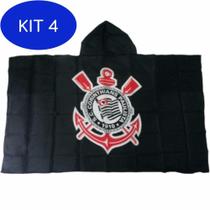 Kit 4 Bandeira Capa De Corpo Corinthians