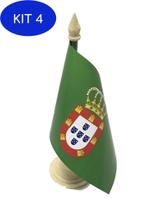 Kit 4 Bandeira De Mesa De Dom Pedro Ii