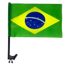 Kit 4 Bandeira do Brasil de Janela 34x22cm Seleção brasileira