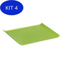 Kit 4 Bandeja Servir Vemplast 30X45 Tropical Polipropileno