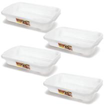 Kit 4 Bandejas Organizadoras Multiuso 3 Litros Em Plástico Kit 4 Bandejas Organizadoras Multiuso 3 Litros Em Plástico
