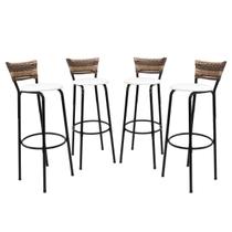 Kit 4 Banqueta Cadeira 80cm Balcão Americana Bancada Cozinha Gourmet Ilha Estrutura Preta Itagold Kit 4 Banqueta Cadeira 80cm Balcão Americana Bancada Cozinha Gourmet Ilha Estrutura Preta Itagold