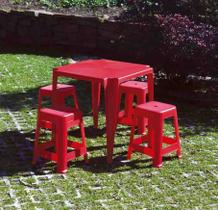 Kit 4 Banqueta Plastica Multiuso Para Praia Piscina Coragem Kit 4 Banqueta Plastica Multiuso Para Praia Piscina Coragem