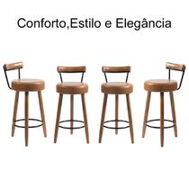 Kit 4 Banquetas Alta Clarice Balcão Bancada e Área Gourmet - Kit 4 Banquetas Alta Clarice Balcão Bancada e Área Gourmet -