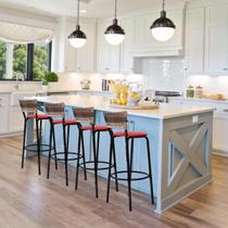 Kit 4 Banquetas Alta Para Balcão Bar Bistrô Bancada Área Lazer Gourmet Ilha com Encosto Itagold