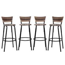 Kit 4 Banquetas Alta Para Balcão Bar Bistrô Bancada Área Lazer Gourmet Ilha com Encosto Itagold Kit 4 Banquetas Alta Para Balcão Bar Bistrô Bancada Área Lazer Gourmet Ilha com Encosto Itagold