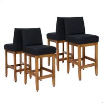 Kit 4 Banquetas Altas Madeira Maciça Estofada Assento 75cm Bancada Americana Conjunto Cozinha Ilha Gourmet Reforçada Cadeira Banco Tamboret Jade Kit 4 Banquetas Altas Madeira Maciça Estofada Assento 75cm Bancada Americana Conjunto Cozinha Ilha Gourmet Reforçada Cadeira Banco Tamboret Jade