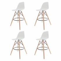 Kit 4 Banquetas Altas Para Bar Cozinha Charles Eames Eiffel