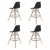 Kit 4 Banquetas Altas Para Bar Cozinha Charles Eames Eiffel