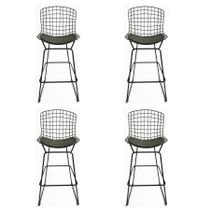 Kit 4 Banquetas BERTOIA preta altura 70cm - Poltronas do Sul Kit 4 Banquetas BERTOIA preta altura 70cm - Poltronas do Sul