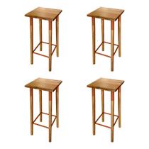 Kit 4 Banquetas Bistro Industrial Colors Ferro e Madeira Maciça - Cobre Kit 4 Banquetas Bistro Industrial Colors Ferro e Madeira Maciça - Cobre