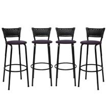 kit 4 Banquetas Cadeiras Bancos Altas Balcão Ilha Bar Bancada Cozinha Gourmet Área de Lazer 70cm Itagold