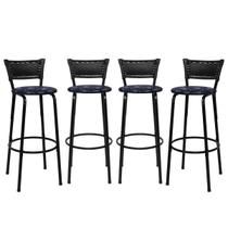 kit 4 Banquetas Cadeiras Bancos Altas Balcão Ilha Bar Bancada Cozinha Gourmet Área de Lazer 70cm Itagold