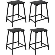Kit 4 Banquetas De Bancada Baixa Sem Encosto Cozinha Banco Balcão Ilha Compacta Kit 4 Banquetas De Bancada Baixa Sem Encosto Cozinha Banco Balcão Ilha Compacta