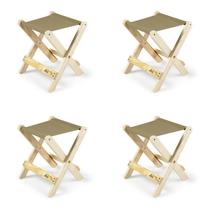 Kit 4 Banquetas Dobráveis Camping Sereno